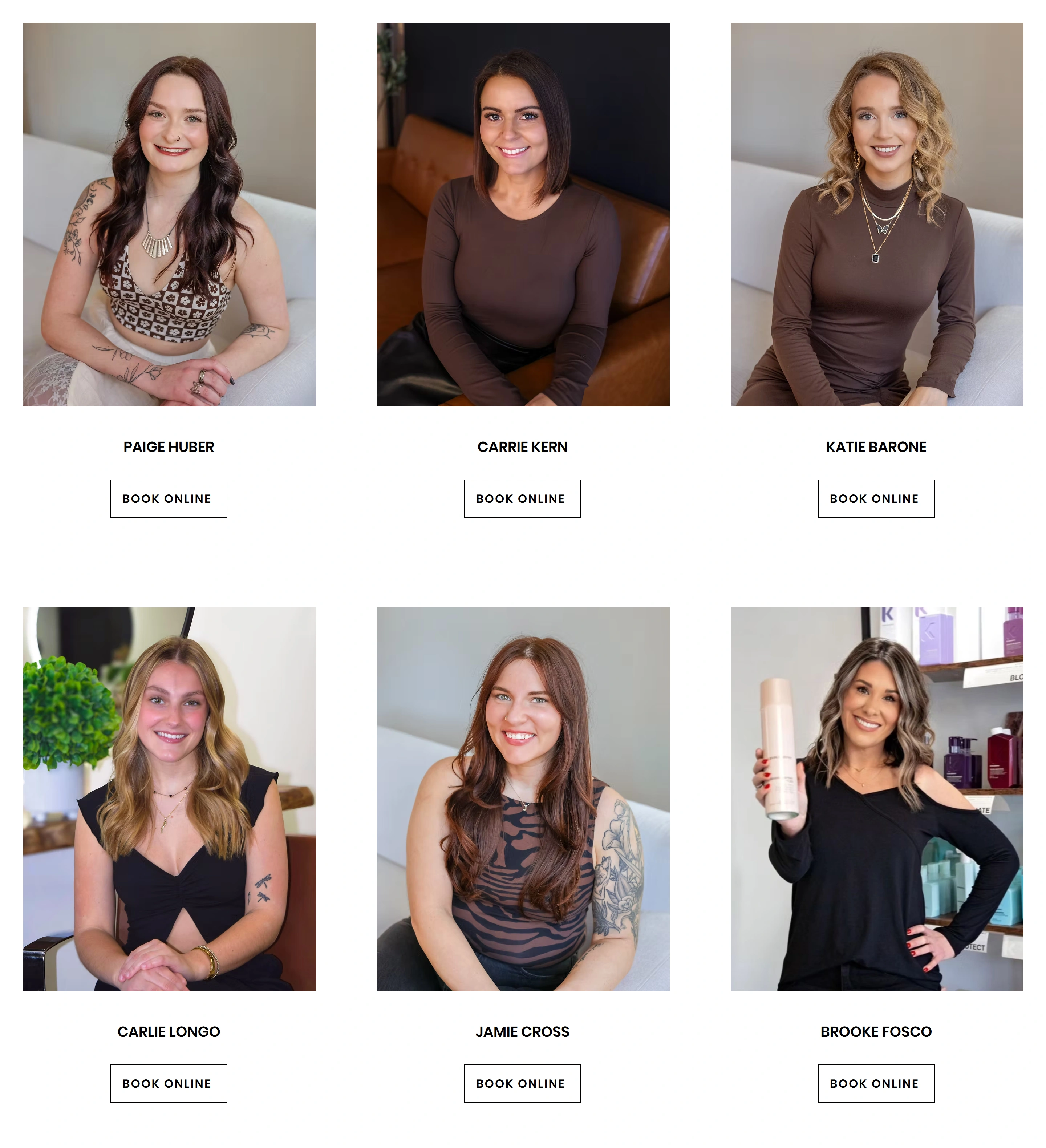West End Hair Studio team section