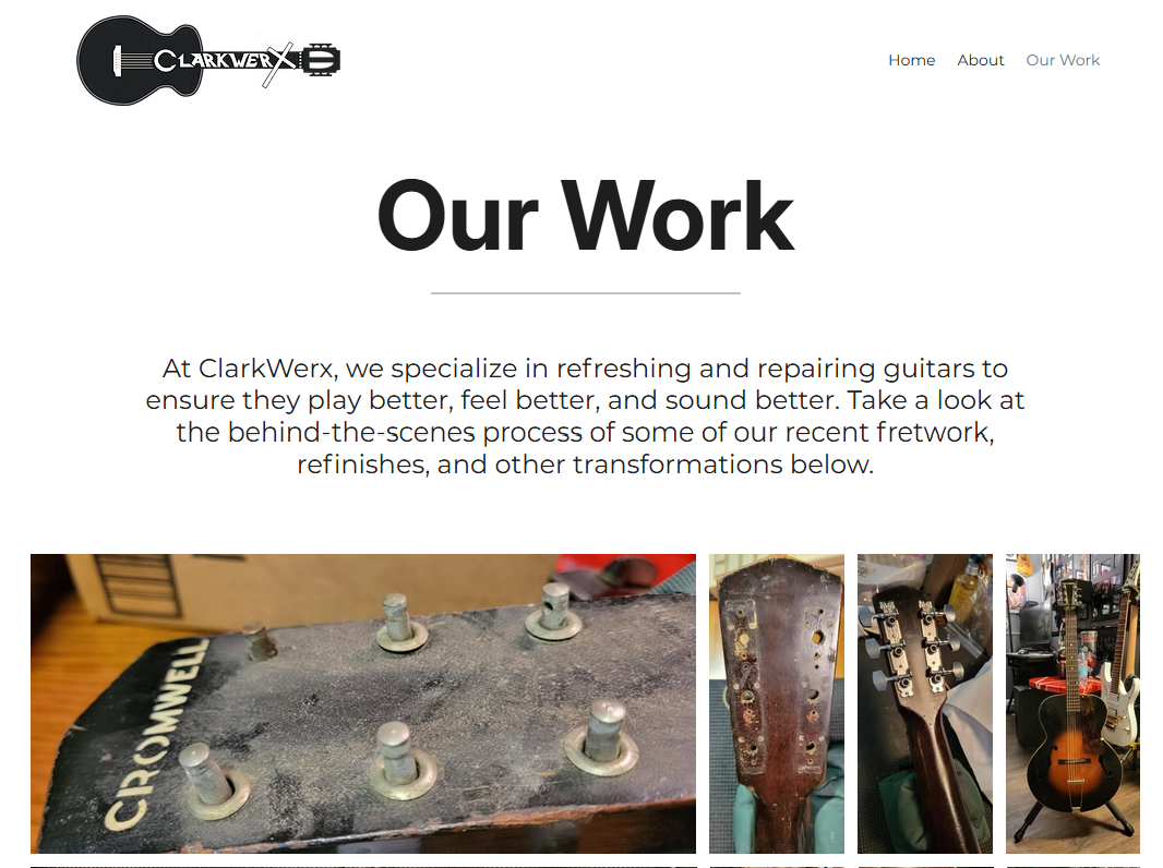 ClarkWerx website on tablet
